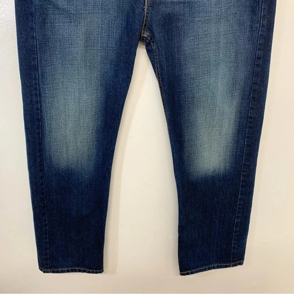 Levis 505 Jeans Men 38  Inseam 29"  Blue‎ Fade Straight 100% Cotton Casual Work - Picture 3 of 9